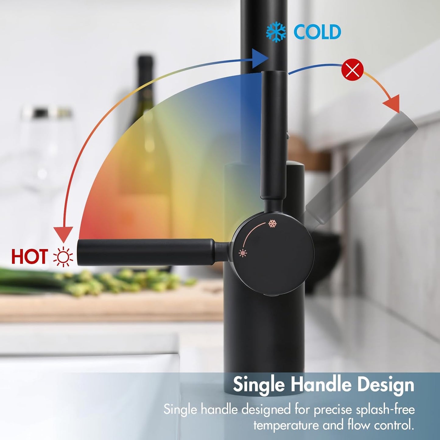 AQUEN USADNA VISOKA ČESMA ZA KUHINJU (TOPLA/HLADNA)