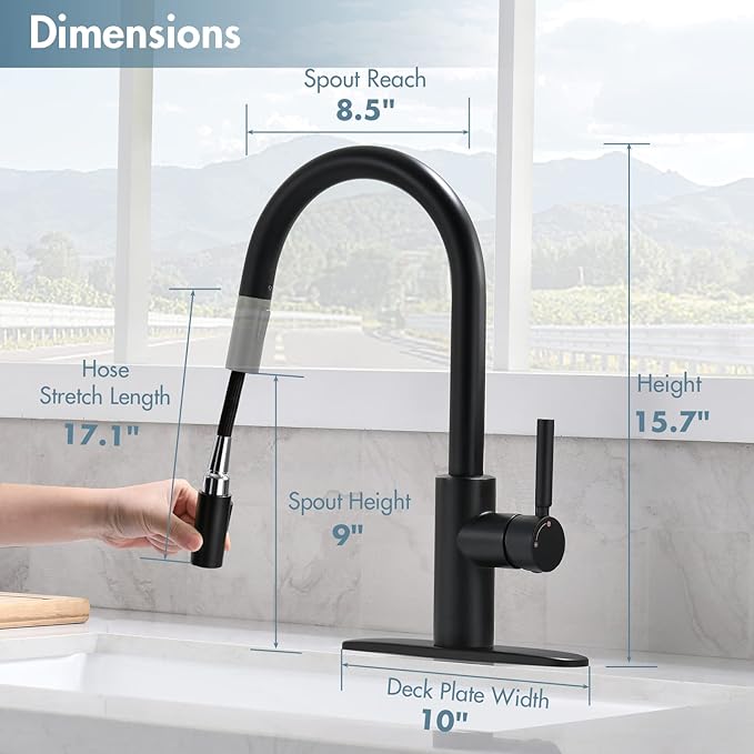 AQUEN USADNA VISOKA ČESMA ZA KUHINJU (TOPLA/HLADNA)