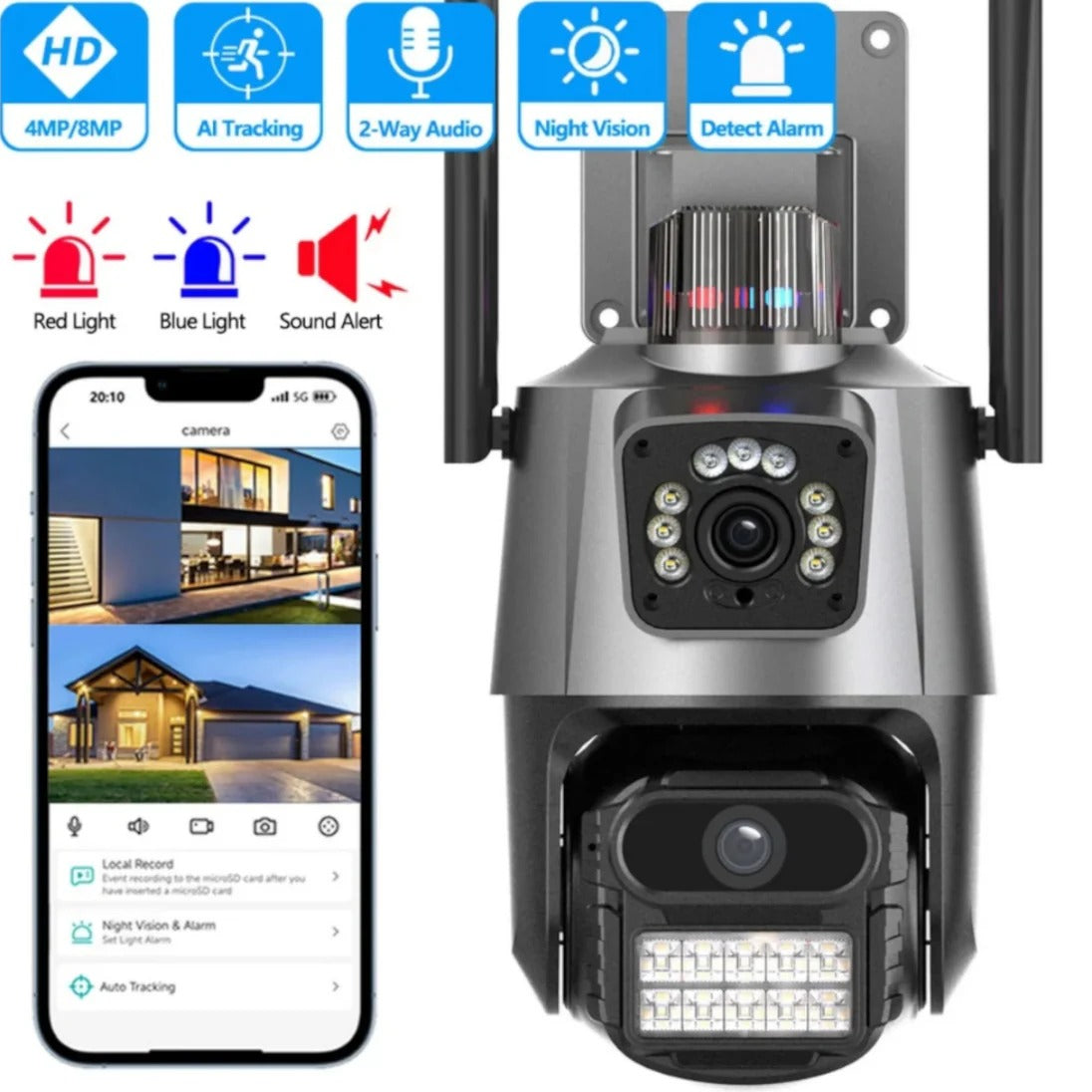 4K 12MP Dvostruka WiFi Kamera